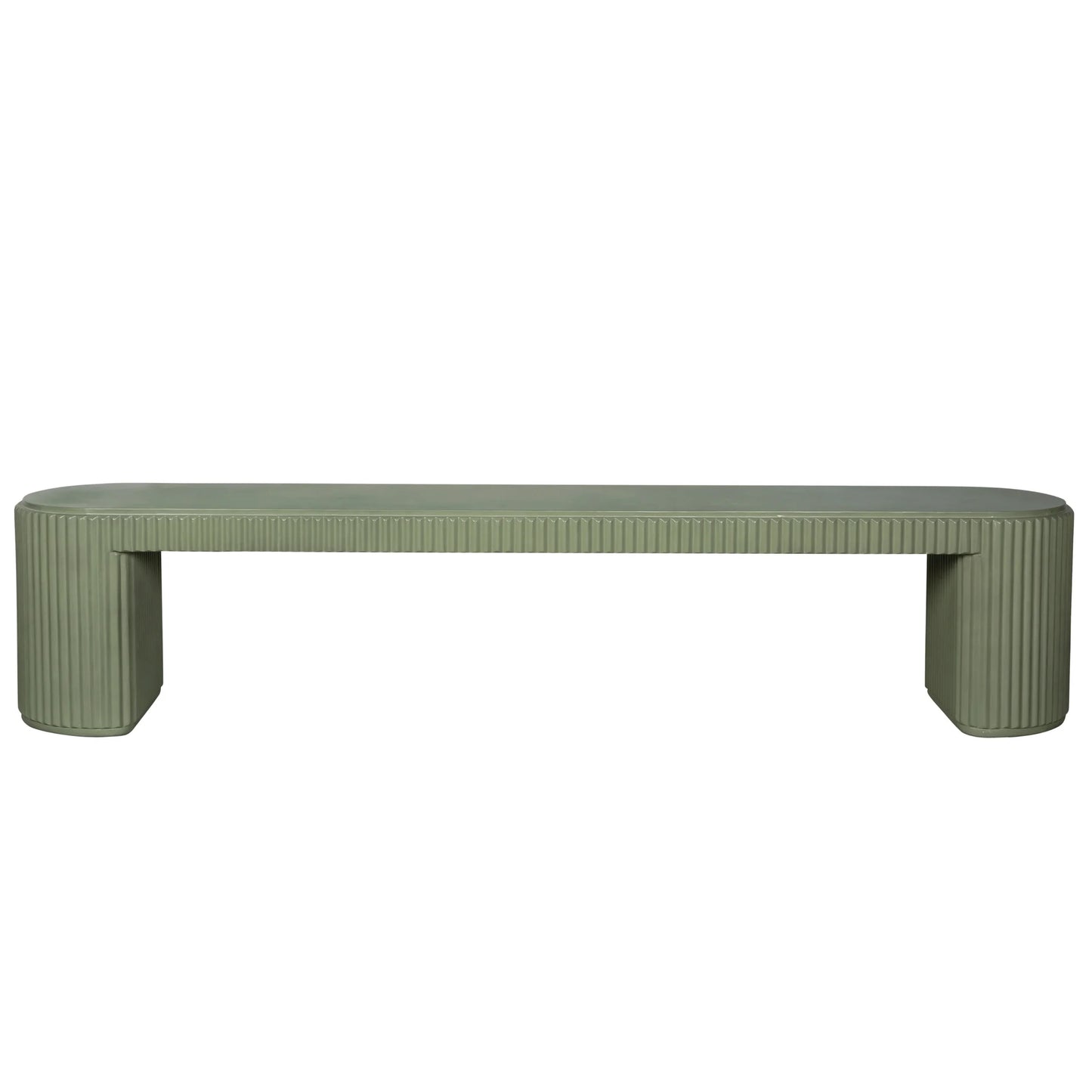 Nova Outdoor Dining Bench 210cm - Green Concrete