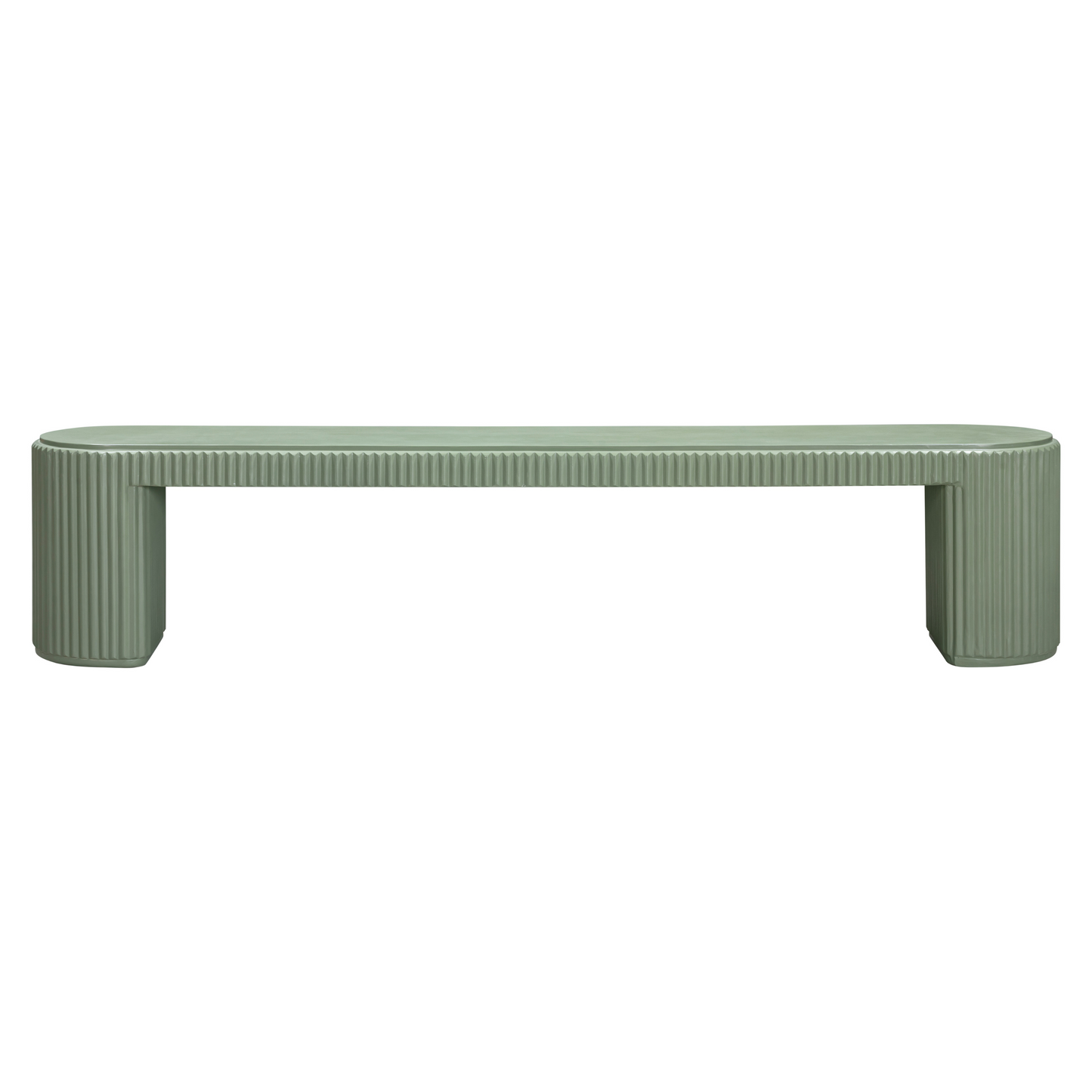 Nova Outdoor Dining Bench 210cm - Green Concrete