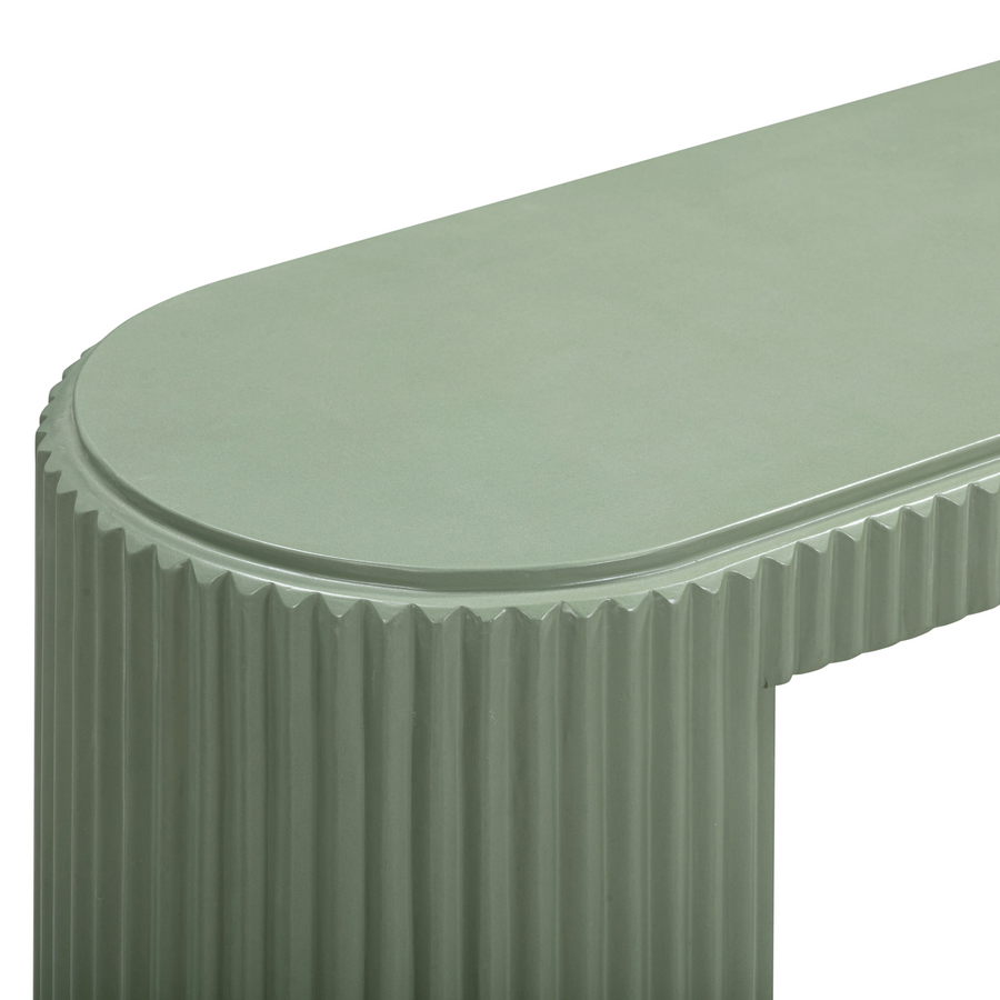 Nova Outdoor Dining Bench 210cm - Green Concrete