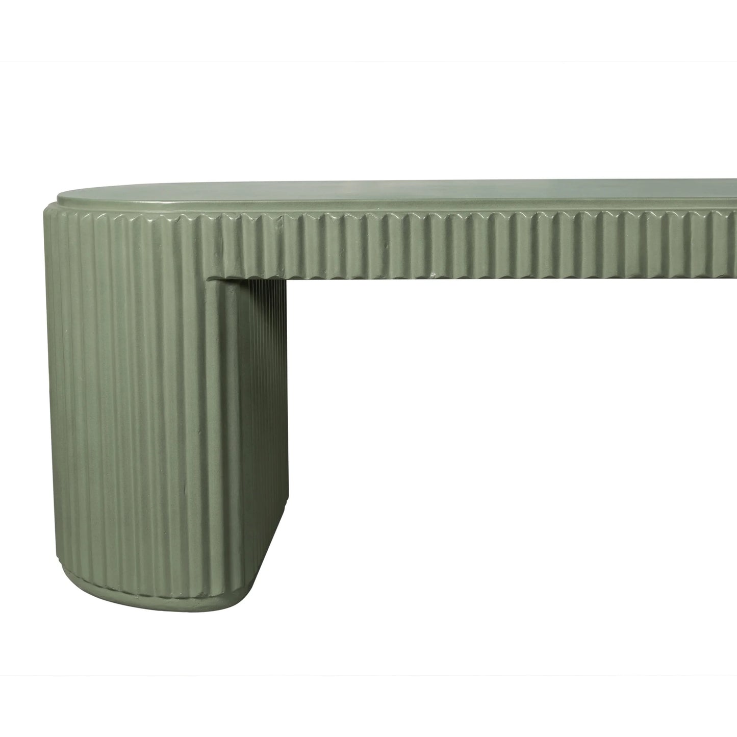 Nova Outdoor Dining Bench 210cm - Green Concrete