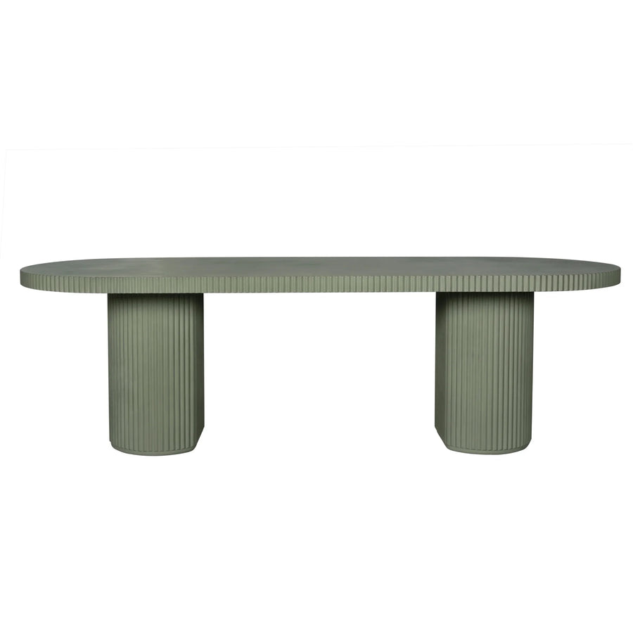 Nova Outdoor Dining Table 240cm - Green Concrete