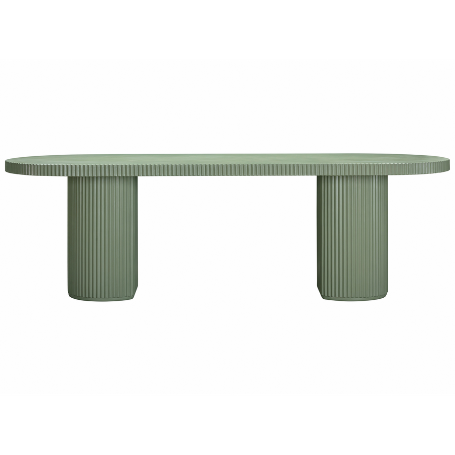 Nova Outdoor Dining Table 240cm - Green Concrete