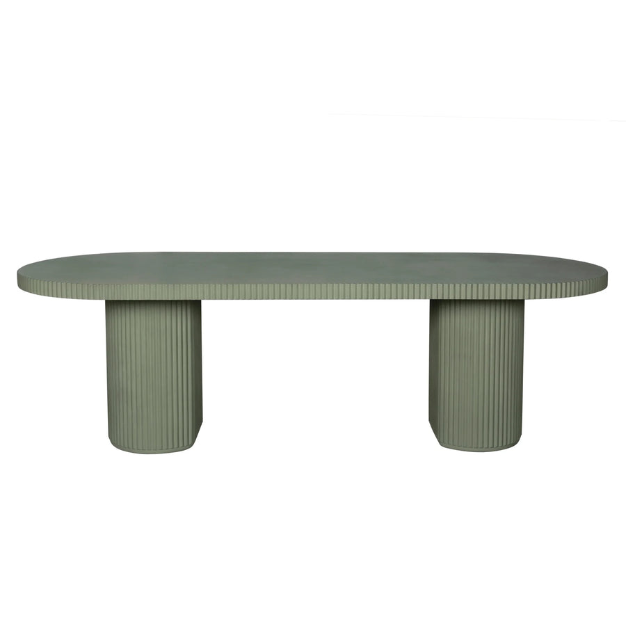 Nova Outdoor Dining Table 240cm - Green Concrete