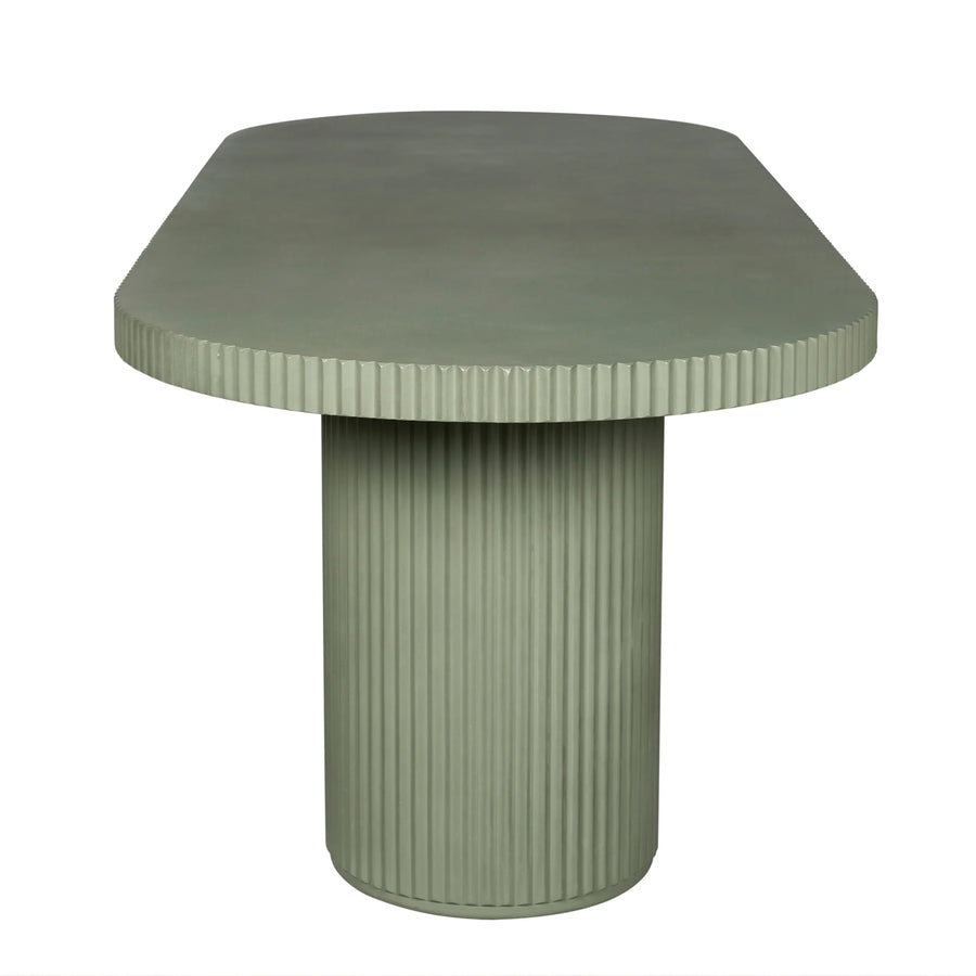 Nova Outdoor Dining Table 240cm - Green Concrete