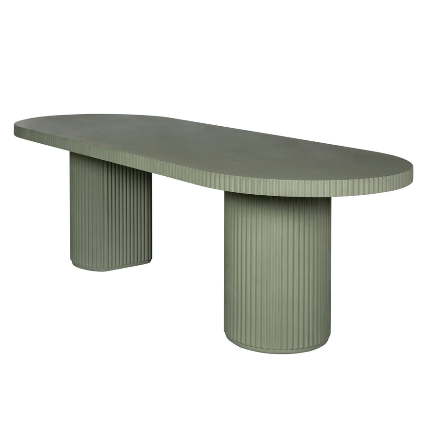 Nova Outdoor Dining Table 240cm - Green Concrete