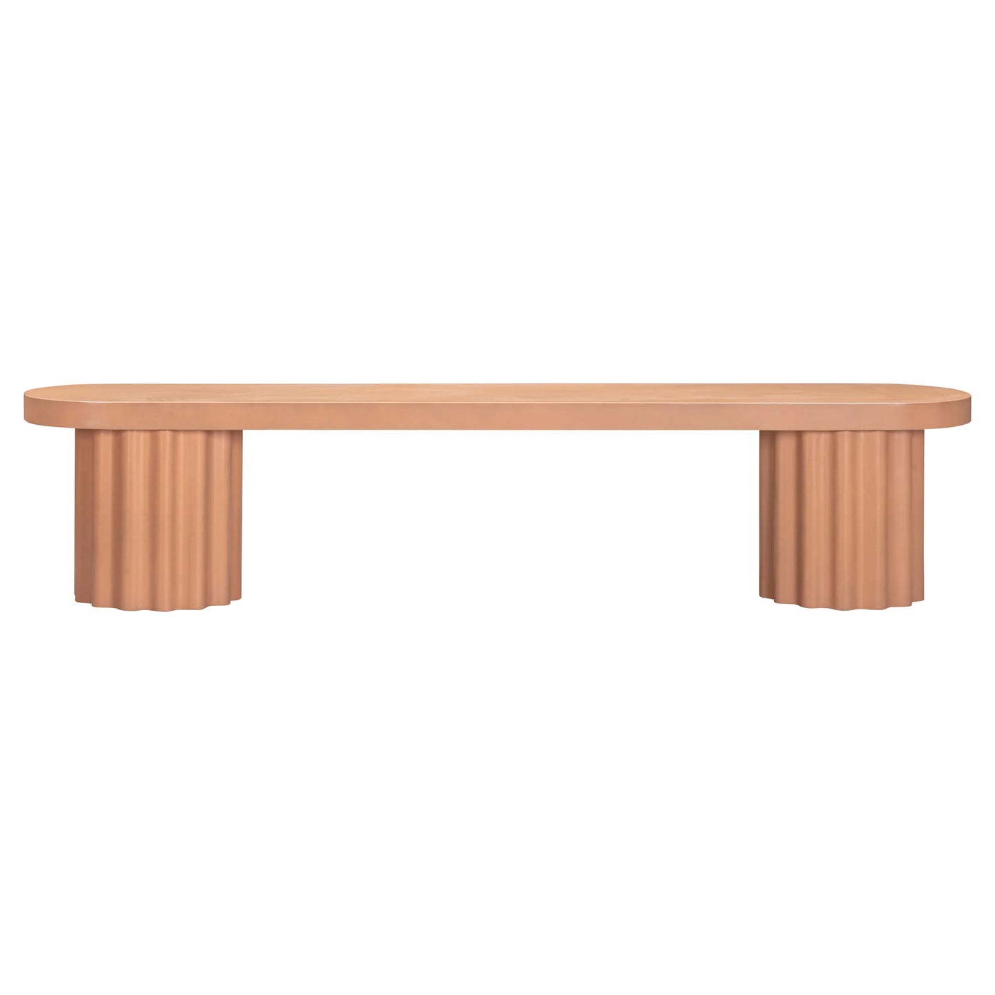 Flock Outdoor Dining Bench 210cm - Terracotta Concrete