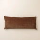 Velvet Bolster Cushion No Fringe - Chocolate