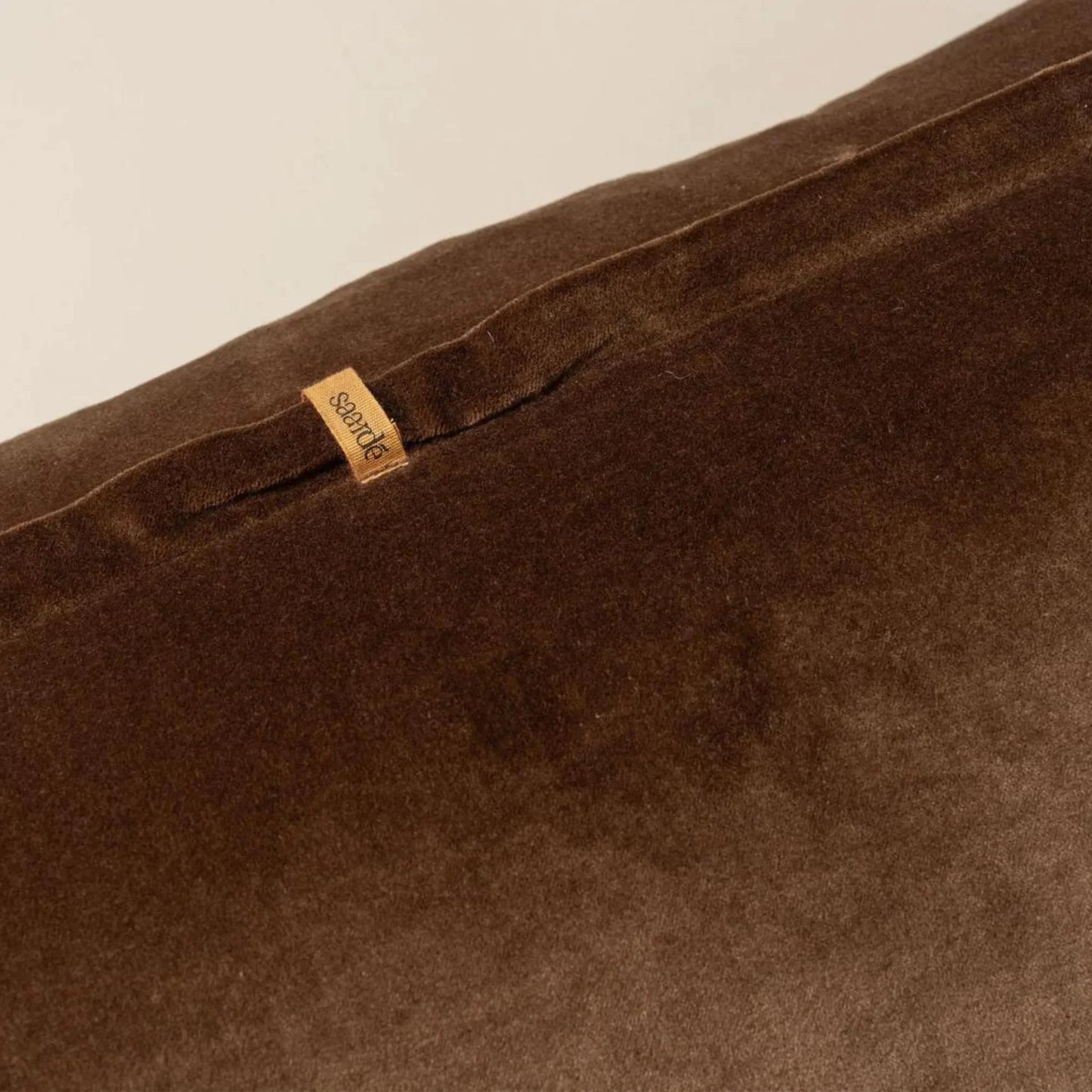 Velvet Bolster Cushion No Fringe - Chocolate