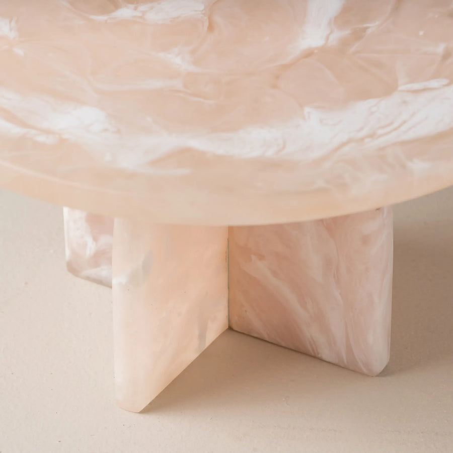 Flow Resin Cake Stand - Peach Blush