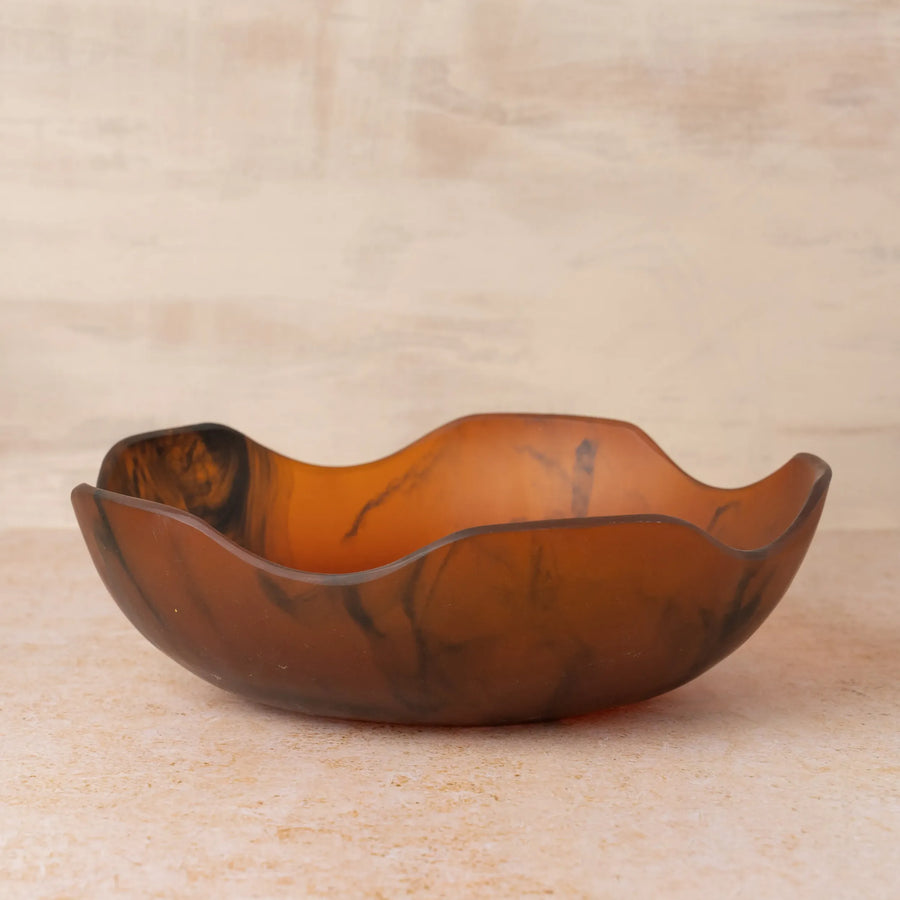 Flow Resin Salad Bowl Large - Earth