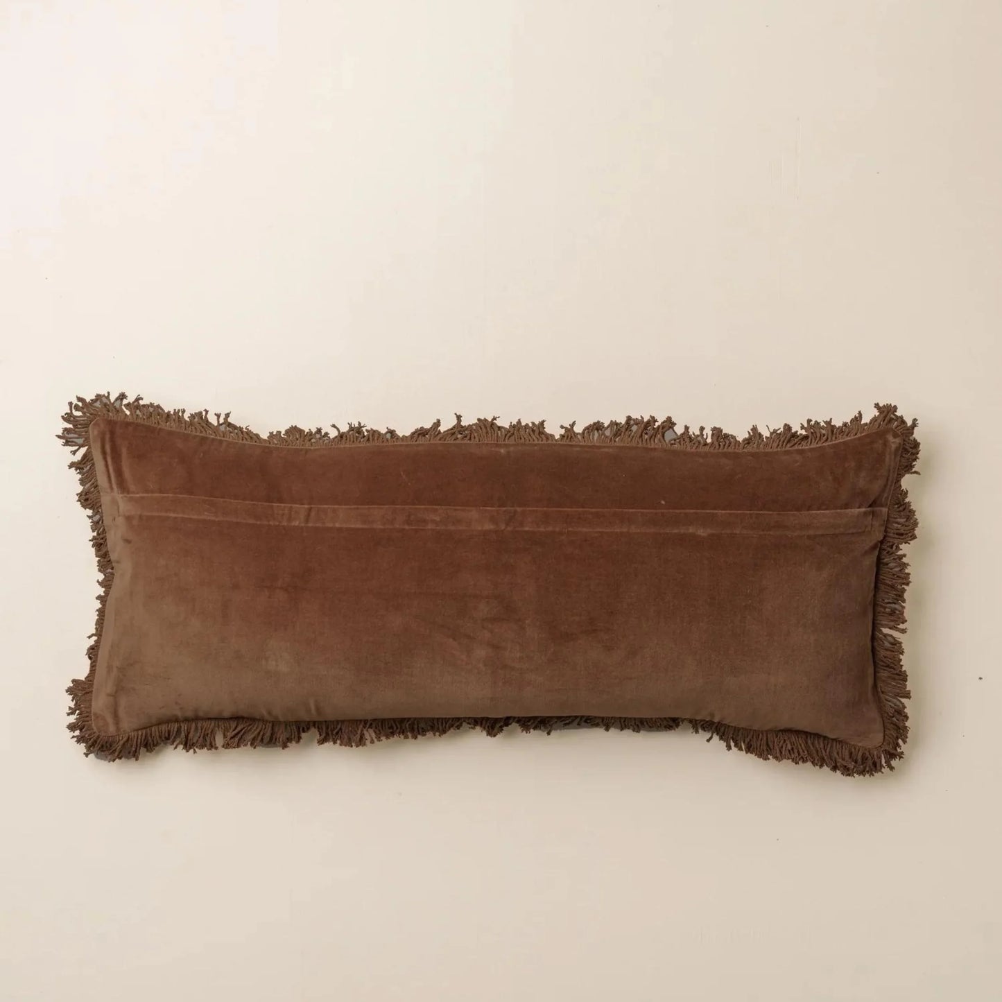 Velvet Bolster Cushion - Chocolate