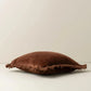 Velvet Square Cushion - Chocolate