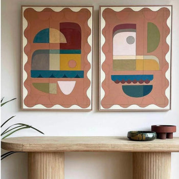 Terracotta Blush One Canvas Print 120cm x 80cm