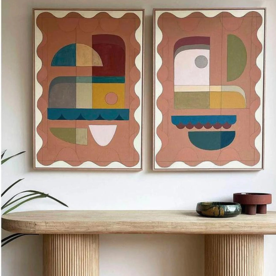 Terracotta Blush One Canvas Print 45cm x 30cm