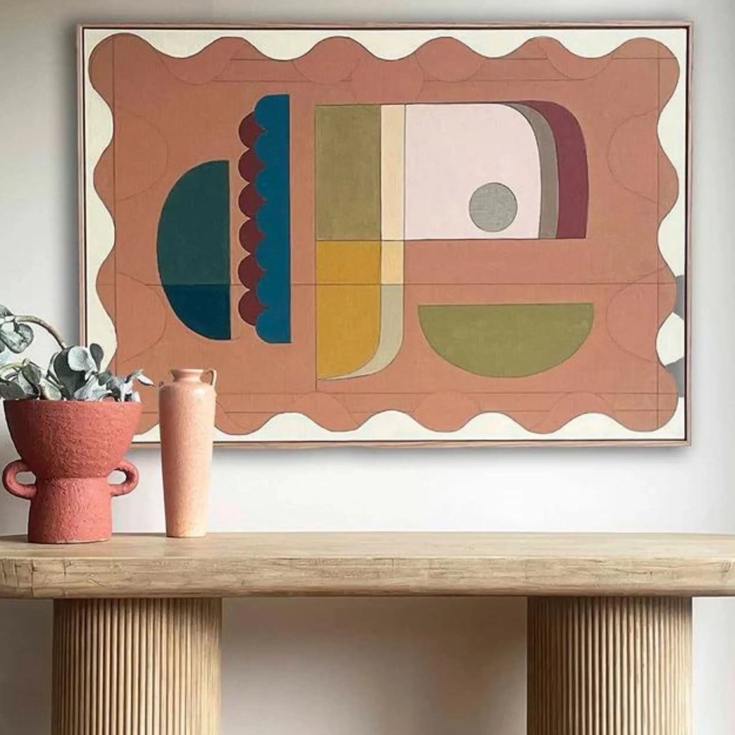 Terracotta Blush Two Canvas Print 120cm x 80cm