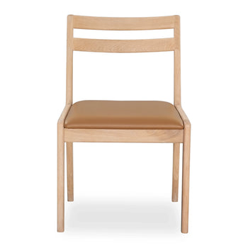 Luka Dining Chair - Oak / Tan leather