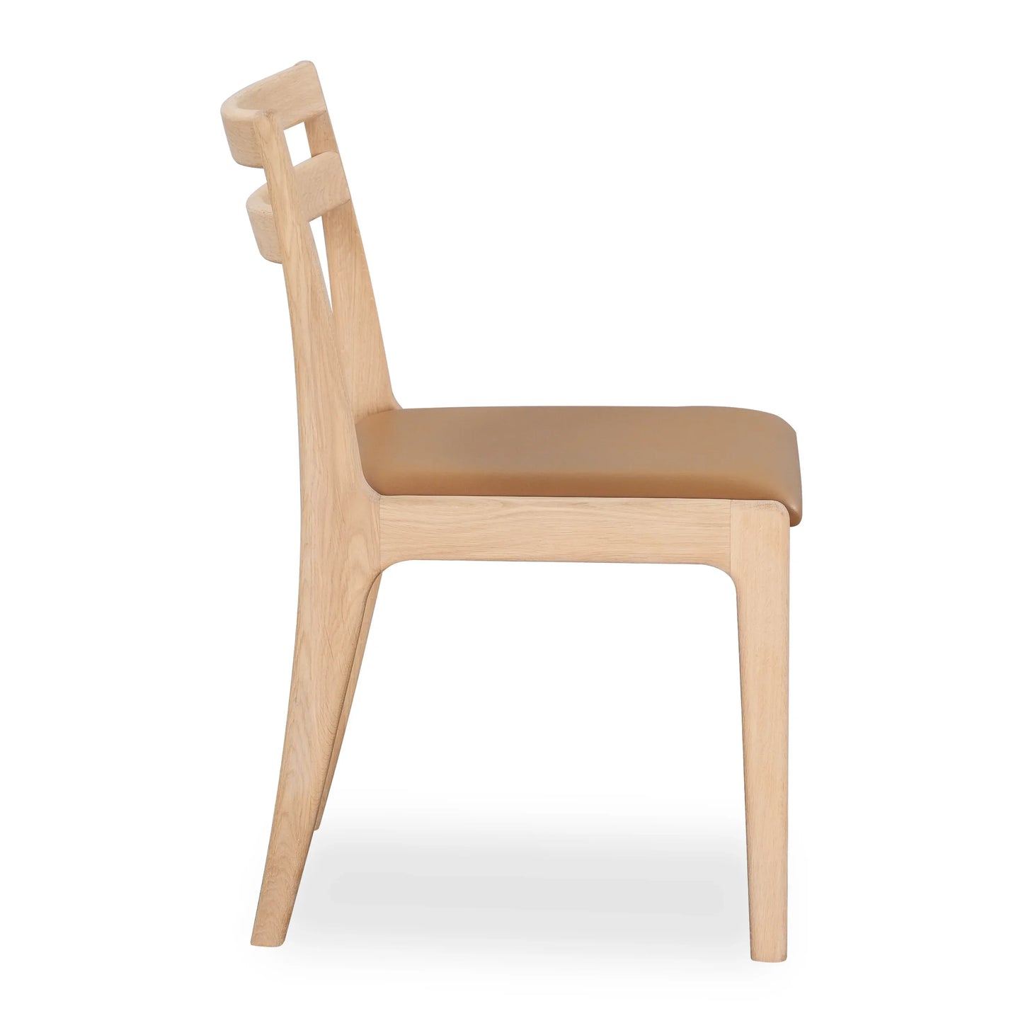 Luka Dining Chair - Oak / Tan leather