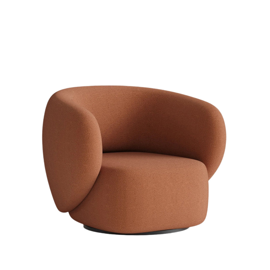 Swell Swivel Armchair - Novatex Terracotta