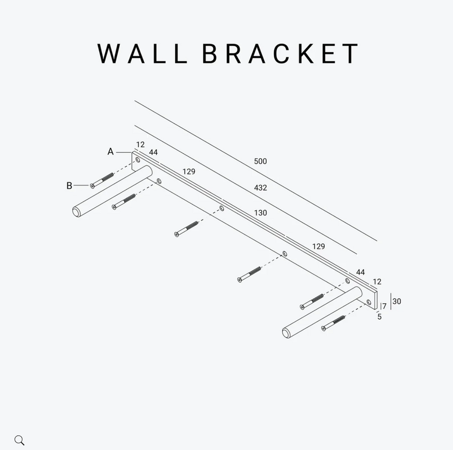 Hold Wall Shelf 70cm - Walnut