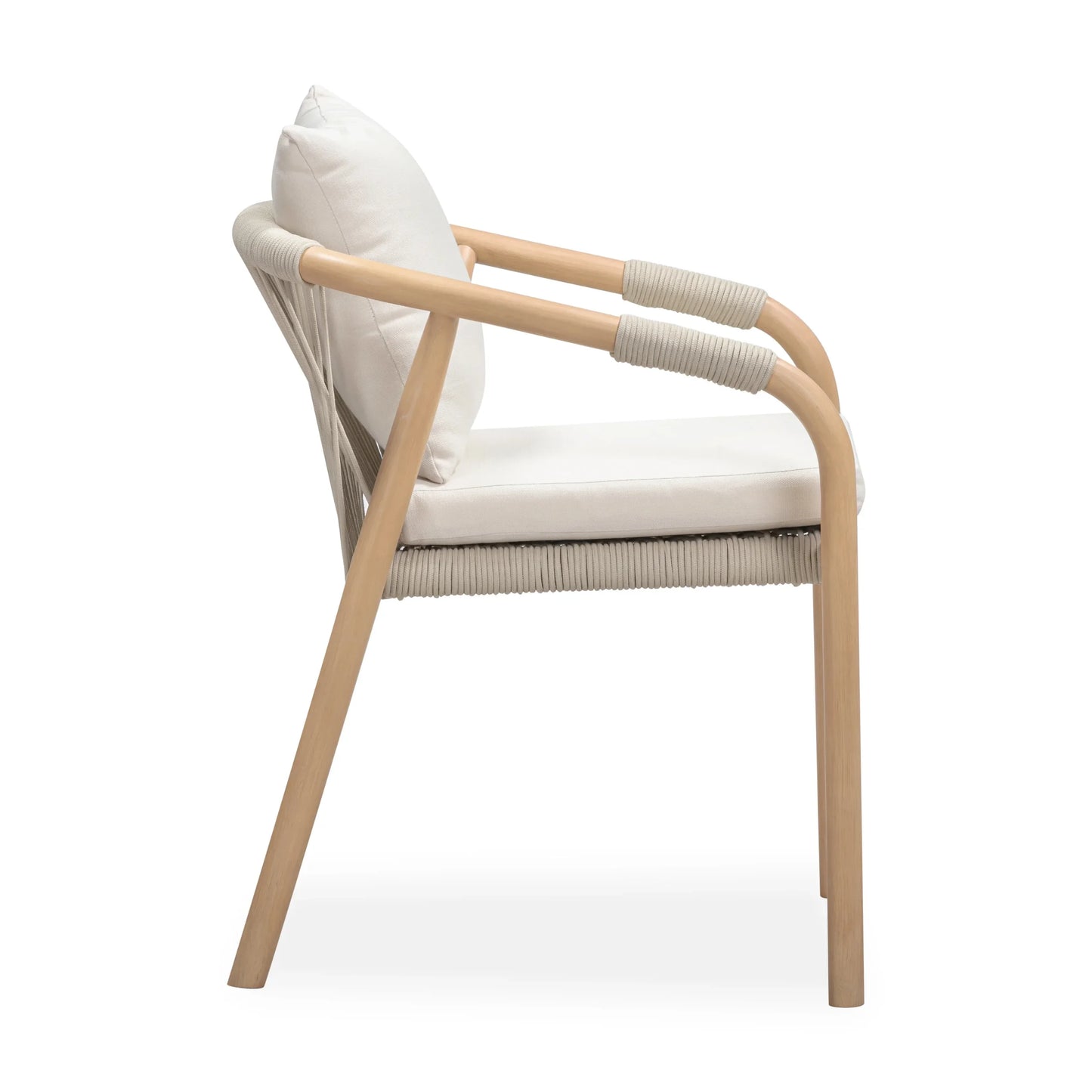 Burnett Outdoor Dining Chair - Eucalyptus / Beige