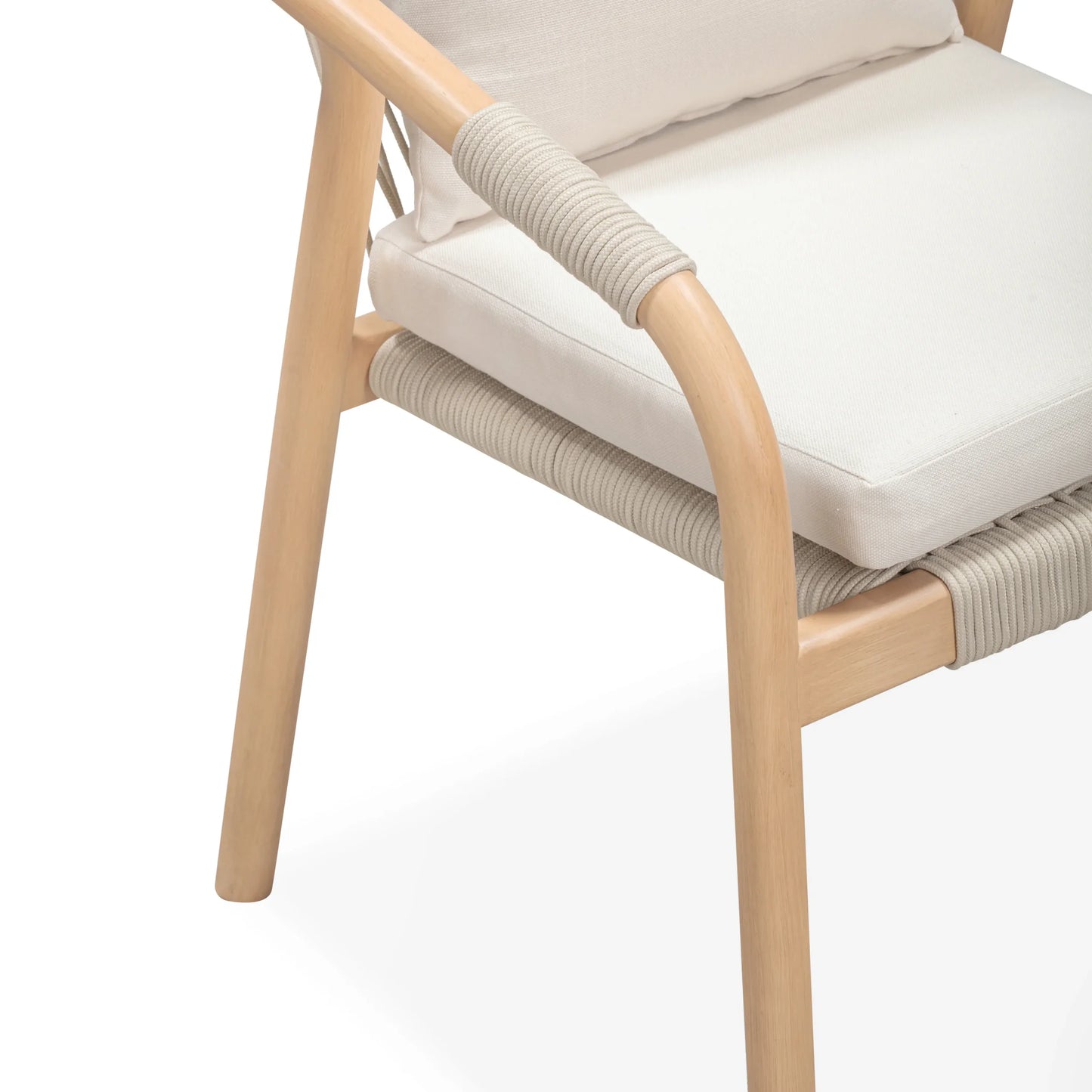 Burnett Outdoor Dining Chair - Eucalyptus / Beige