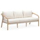 Burnett Outdoor 3 Seater Sofa - Eucalyptus / Beige