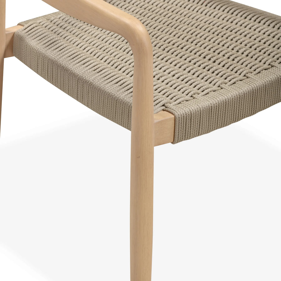 Sal Outdoor Dining Chair - Eucalyptus / Beige