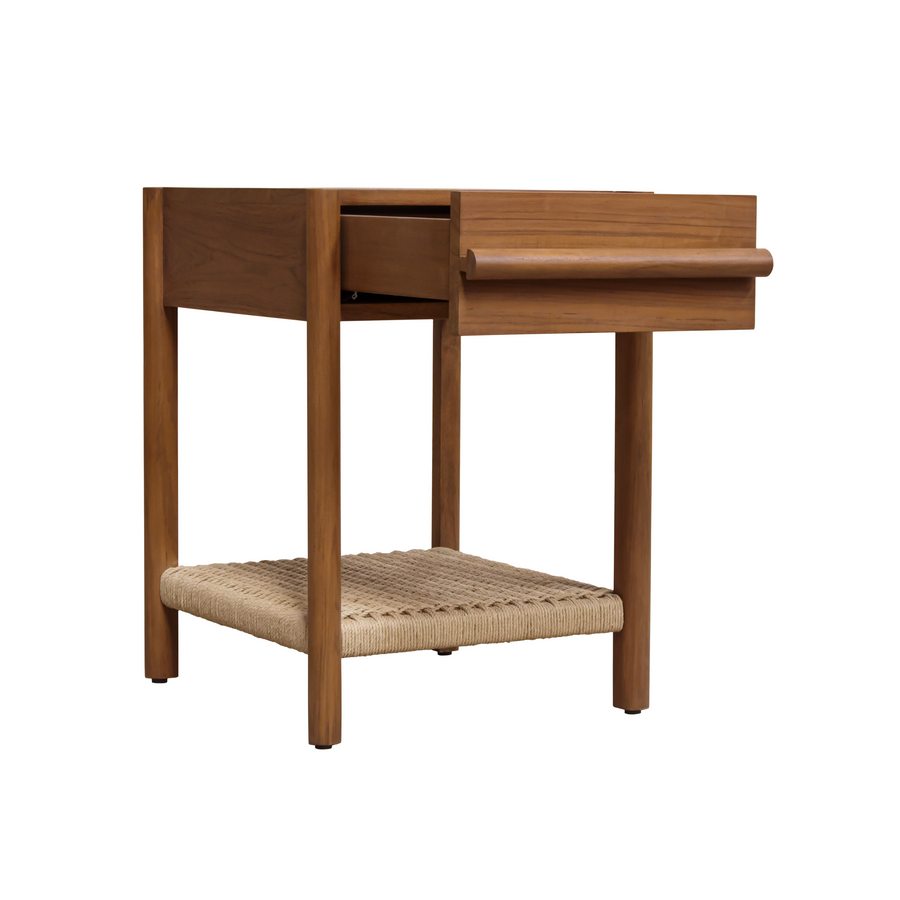 Clover Bedside Table - Teak