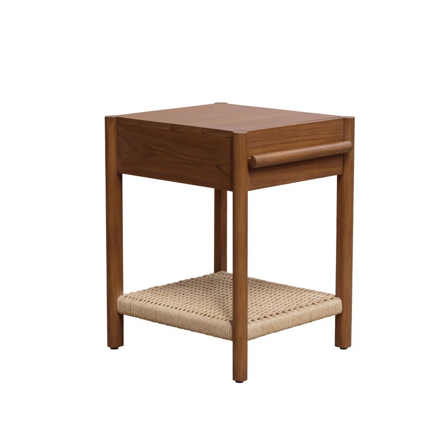 Clover Bedside Table - Teak