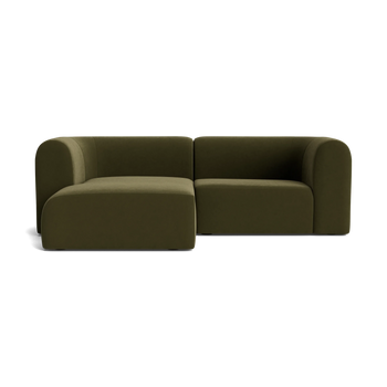 Berg 3 Seater LHF Chaise Sofa - Eden Leaf