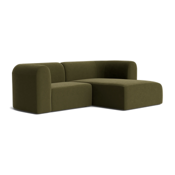 Berg 3 Seater RHF Chaise Sofa - Eden Leaf