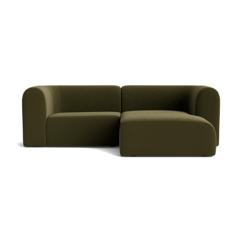 Berg 3 Seater RHF Chaise Sofa - Eden Leaf