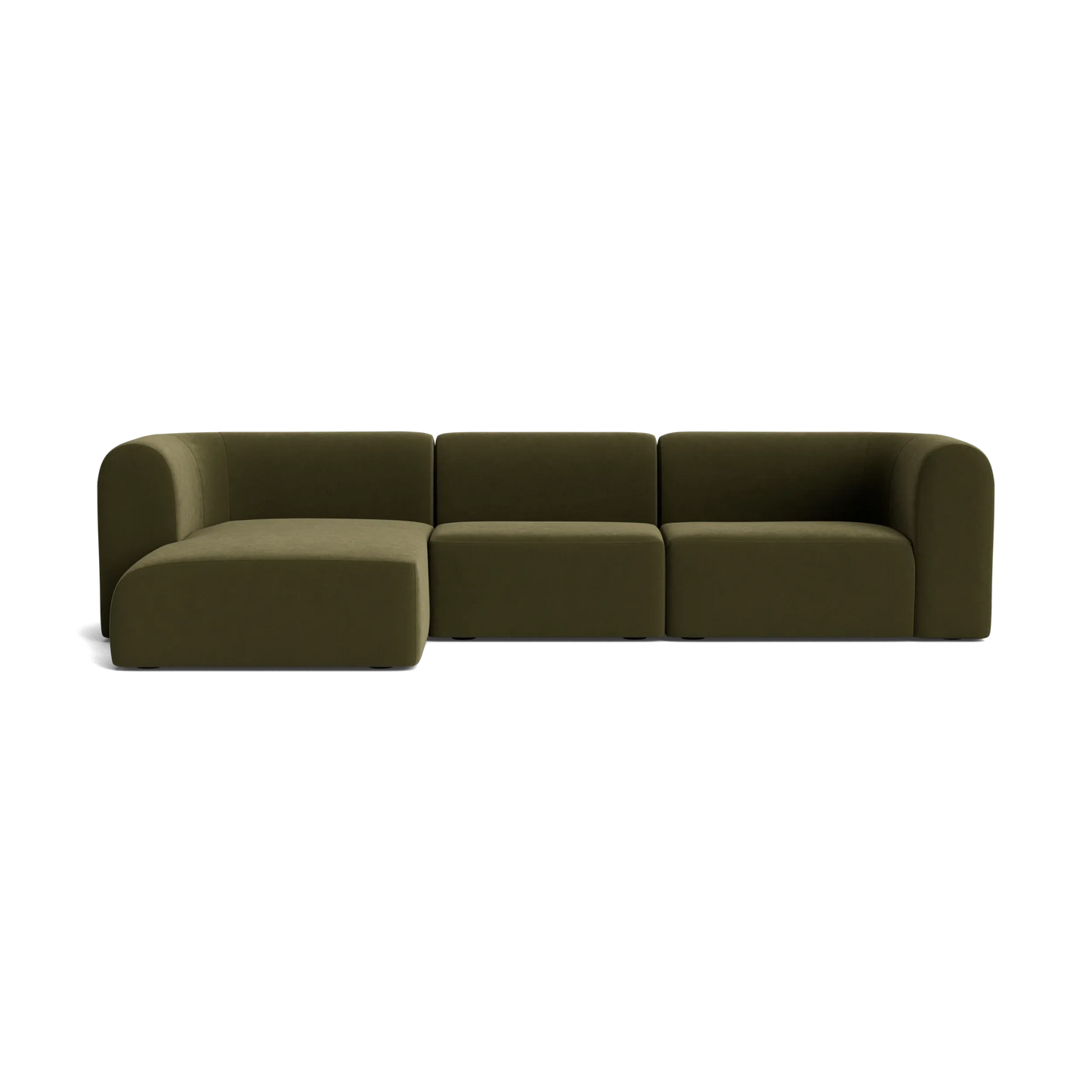 Berg 4 Seater LHF Chaise Sofa - Eden Leaf