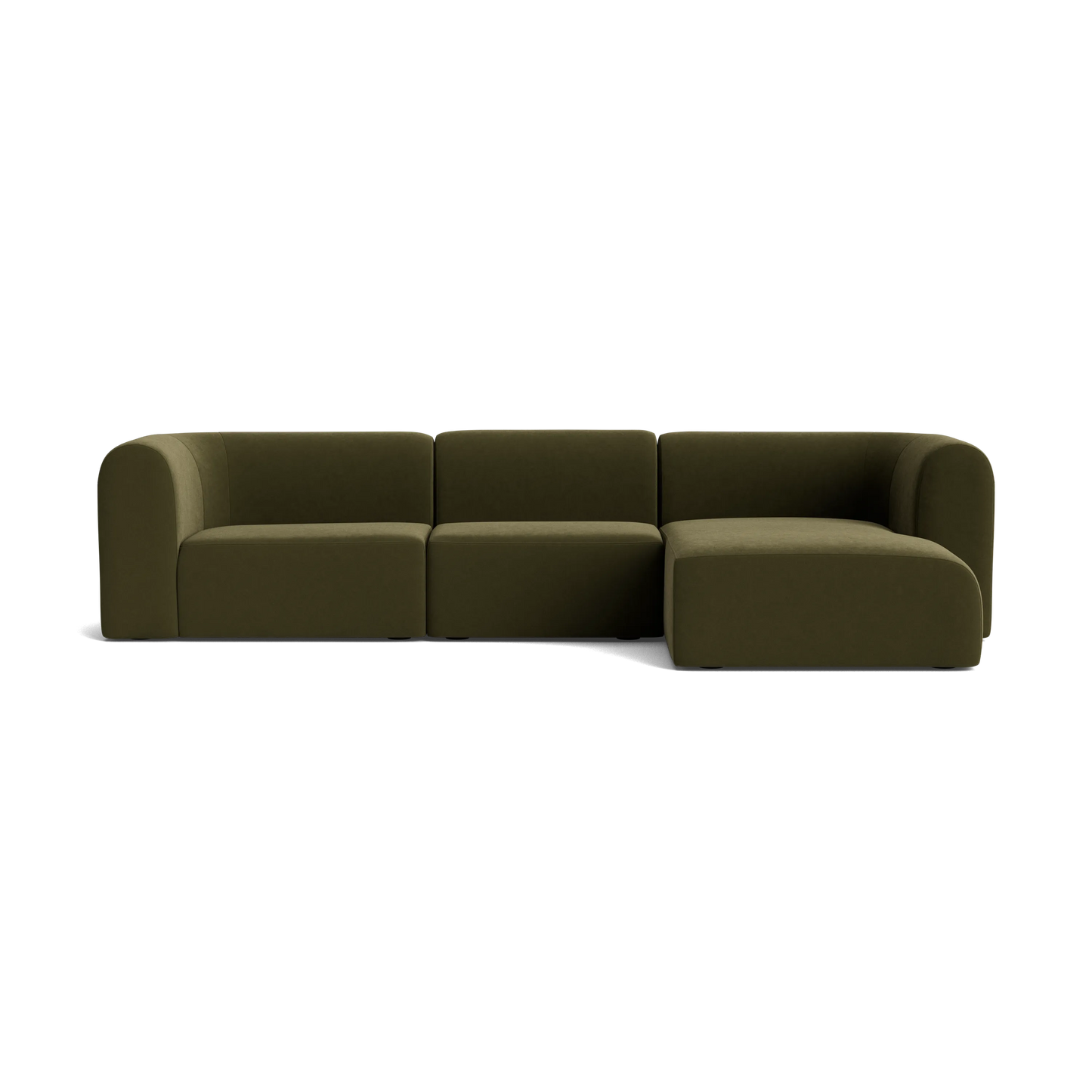 Berg 4 Seater RHF Chaise Sofa - Eden Leaf