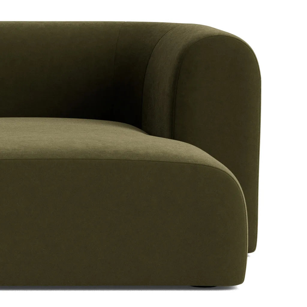 Berg 4 Seater RHF Chaise Sofa - Eden Leaf