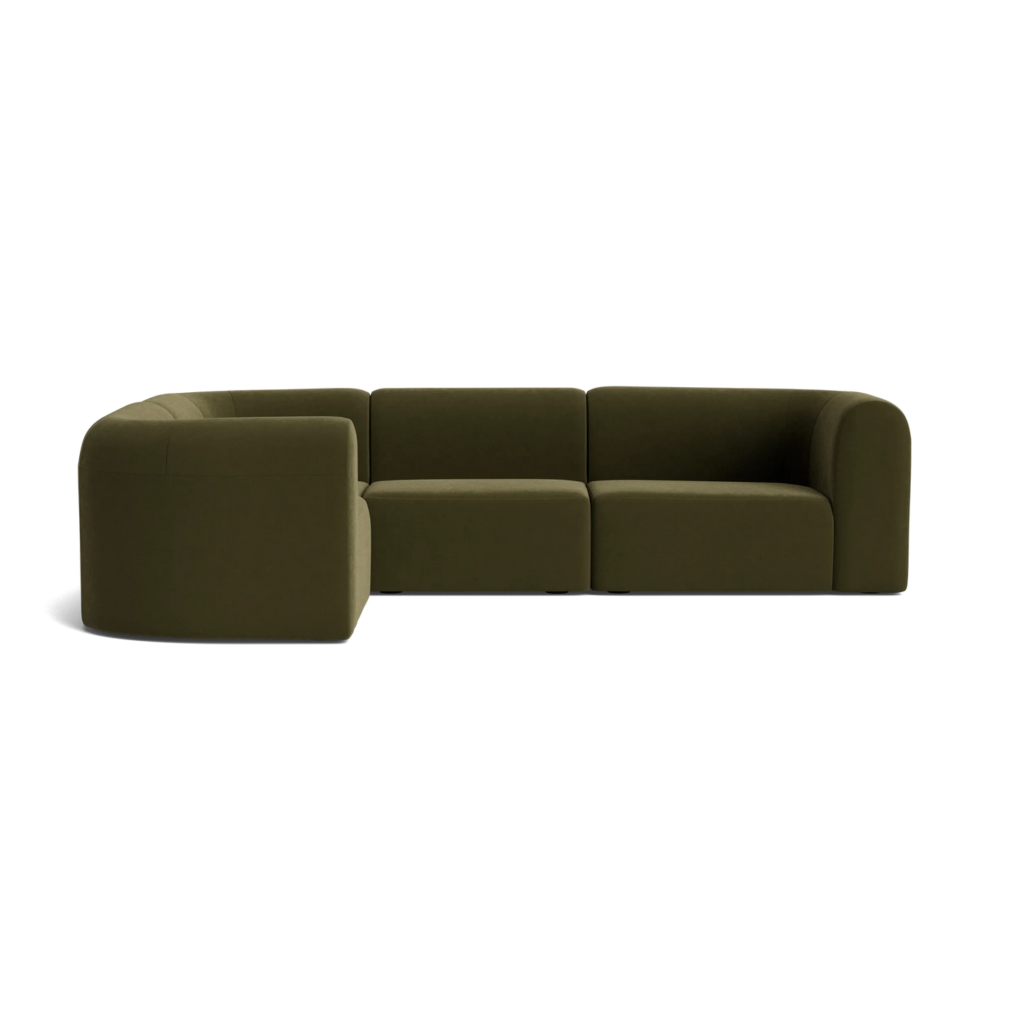 Berg LHF Closed Chaise Sofa - Eden Leaf