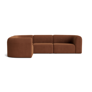 Berg LHF Closed Chaise Sofa - Corduroy Cocoa