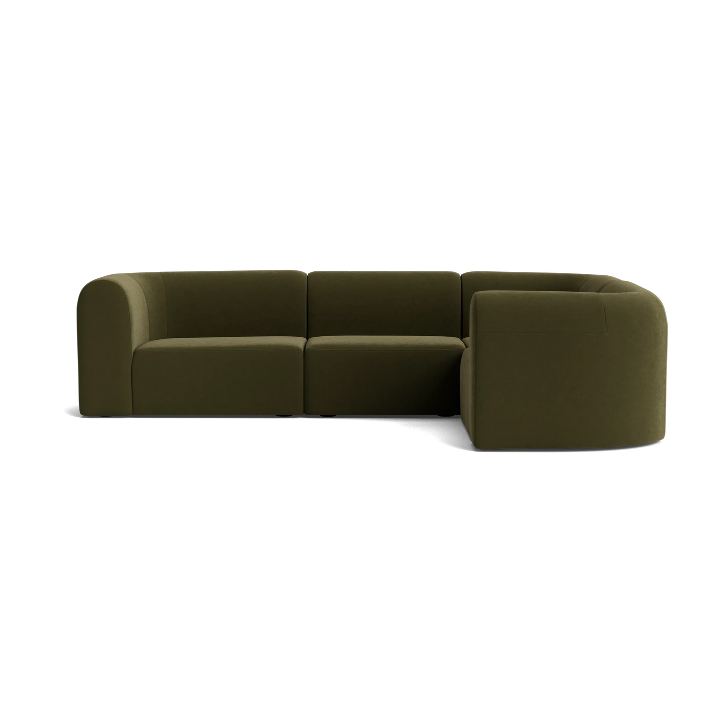 Berg RHF Closed Chaise Sofa - Eden Leaf