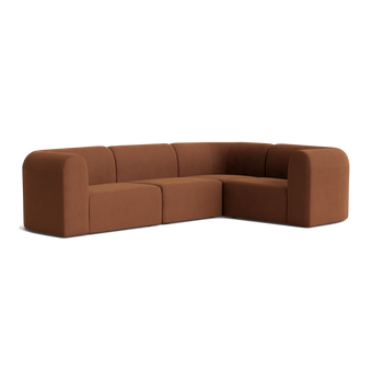 Berg RHF Closed Chaise Sofa - Corduroy Cocoa