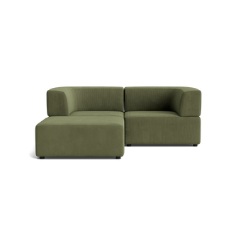 Stretch 3 Seater Chaise Sofa - Corduroy Forest