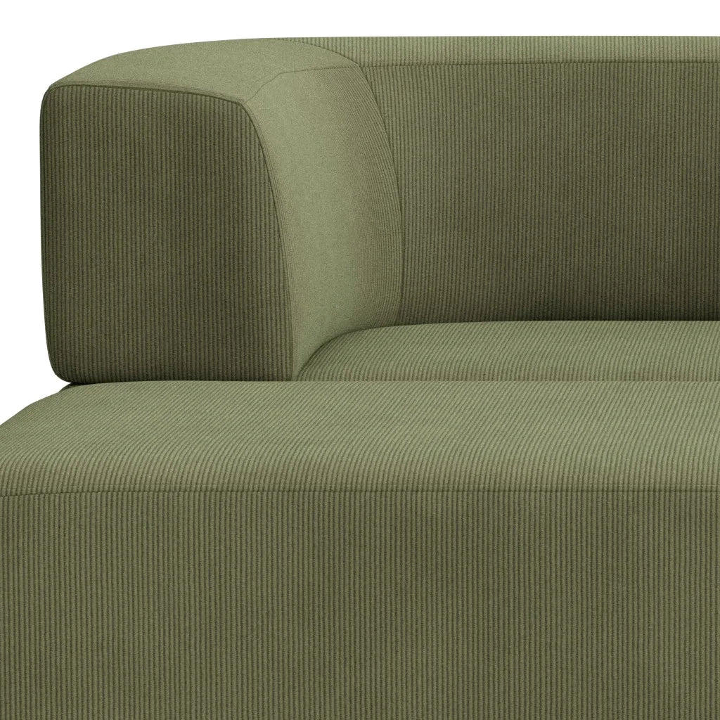 Stretch 3 Seater Chaise Sofa - Corduroy Forest