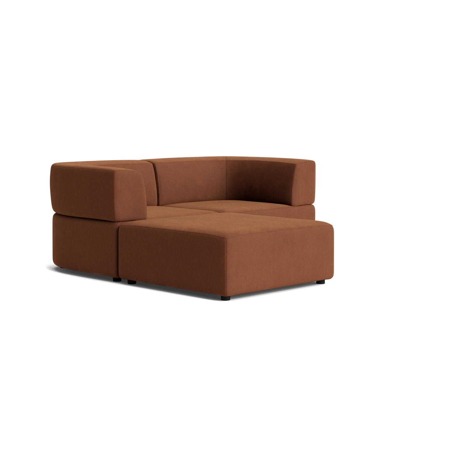 Stretch 3 Seater Chaise Sofa - Corduroy Cocoa