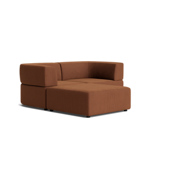 Stretch 3 Seater Chaise Sofa - Corduroy Cocoa