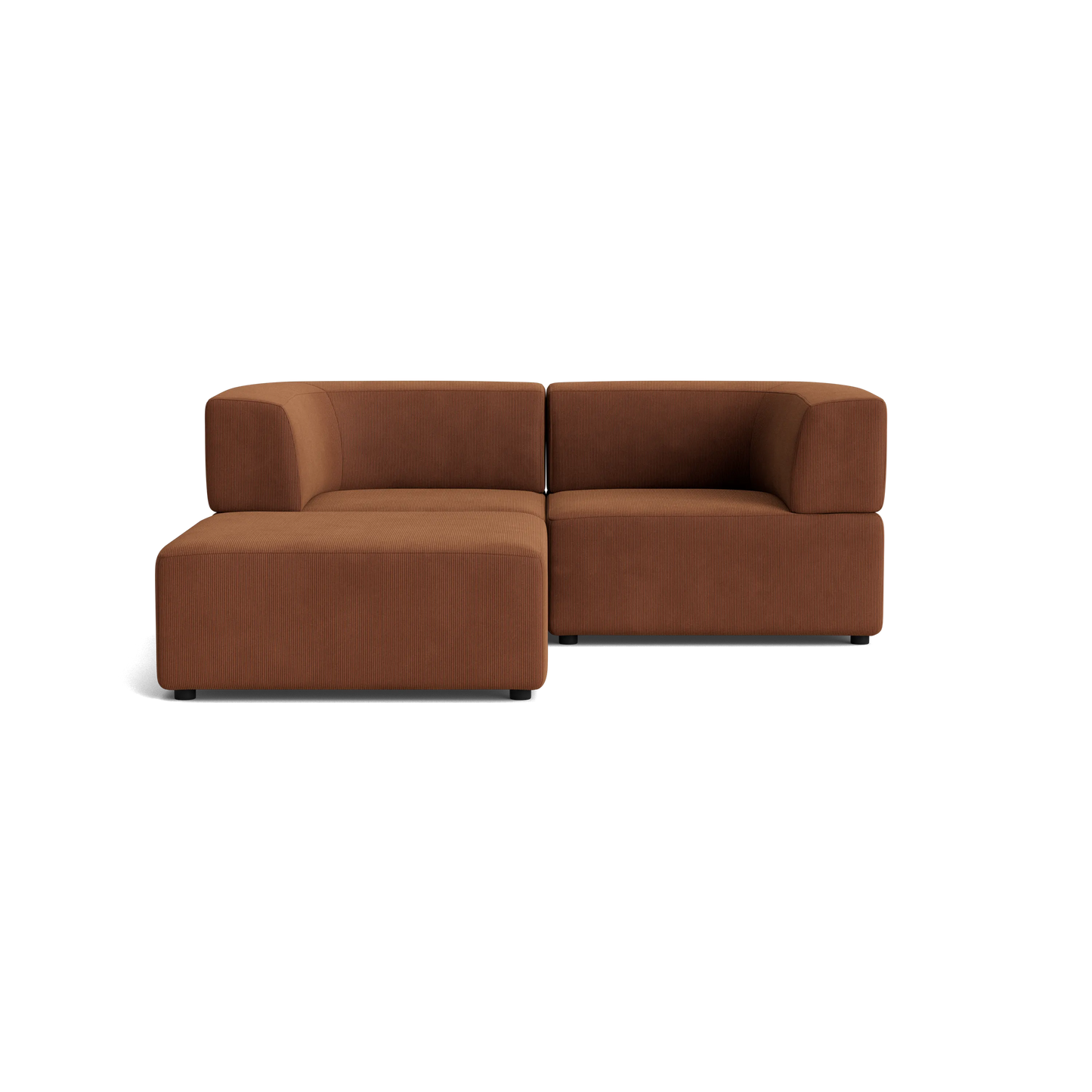 Stretch 3 Seater Chaise Sofa - Corduroy Cocoa