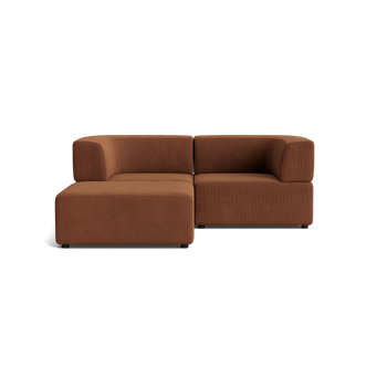 Stretch 3 Seater Chaise Sofa - Corduroy Cocoa