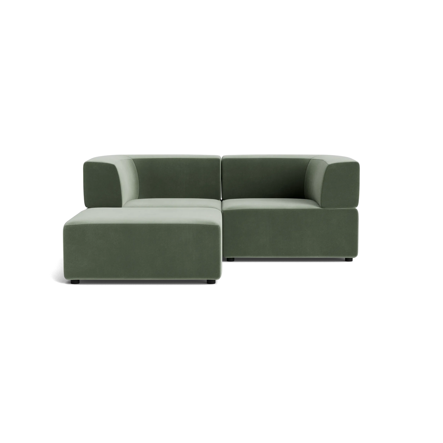 Stretch 3 Seater Chaise Sofa - Opal Ocean