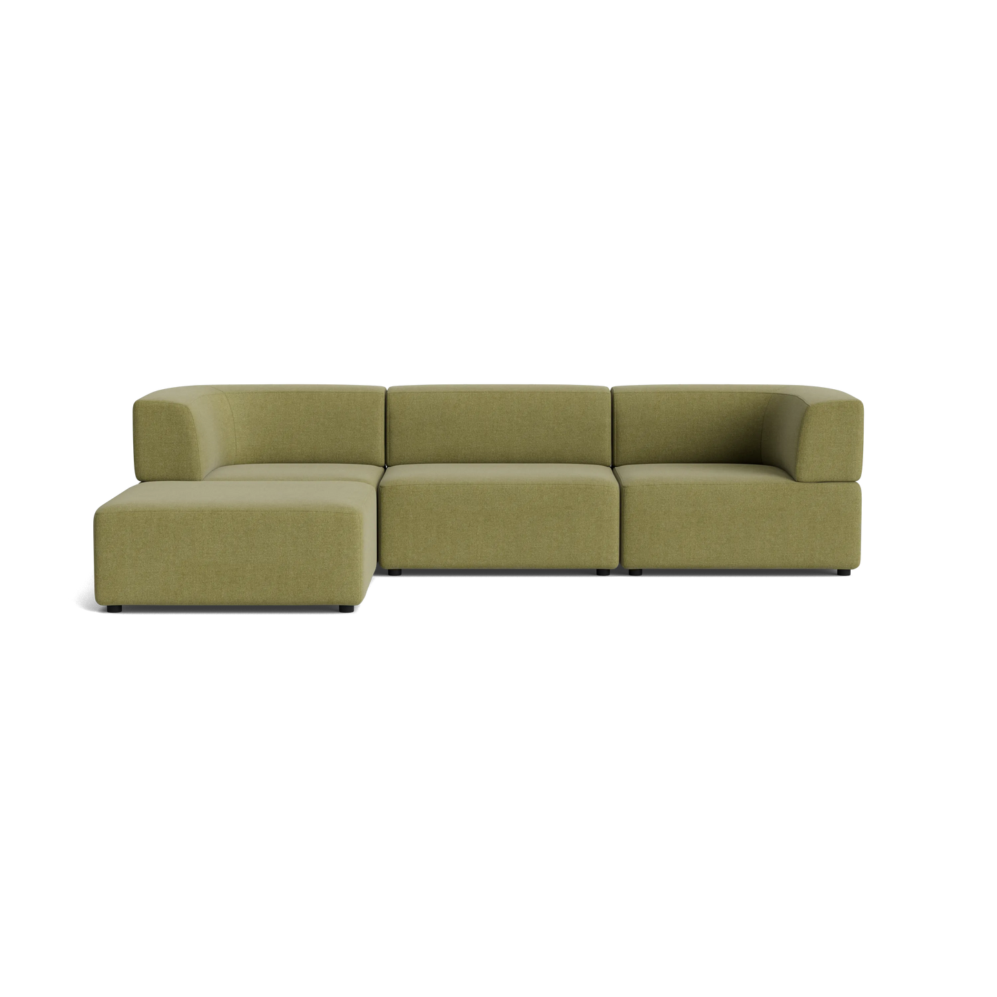 Stretch 4 Seater Chaise Sofa - Fossil Eucalyptus