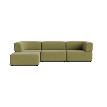 Stretch 4 Seater Chaise Sofa - Fossil Eucalyptus