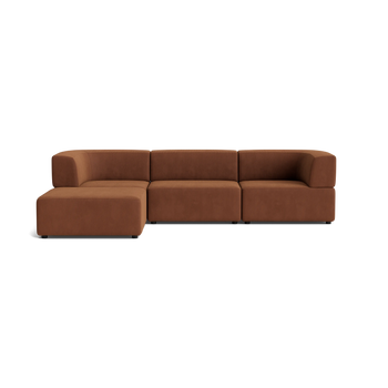 Stretch 4 Seater Chaise Sofa - Corduroy Cocoa