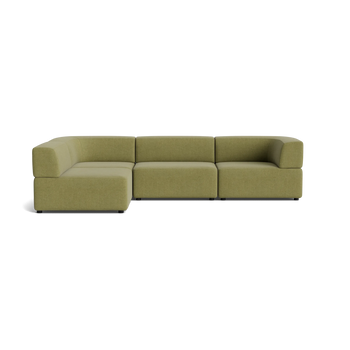 Stretch 4 Seater Open Chaise Sofa - Fossil Eucalyptus